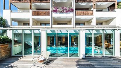The indoor pool seen from the outside