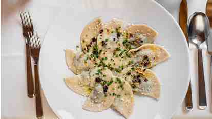Schlutzkrapfen, a South Tyrolean Ravioli variety
